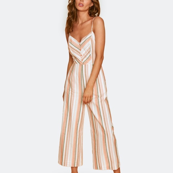 lost + wander Pants - Lost + Wander City To Country Stripe Jumpsuit